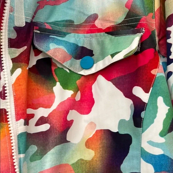 GSOU SNOW NWT Colorful Camouflage Snowboard / Ski Jacket - Picture 7 of 10